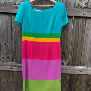 Maggie London Rainbow Midi Dress